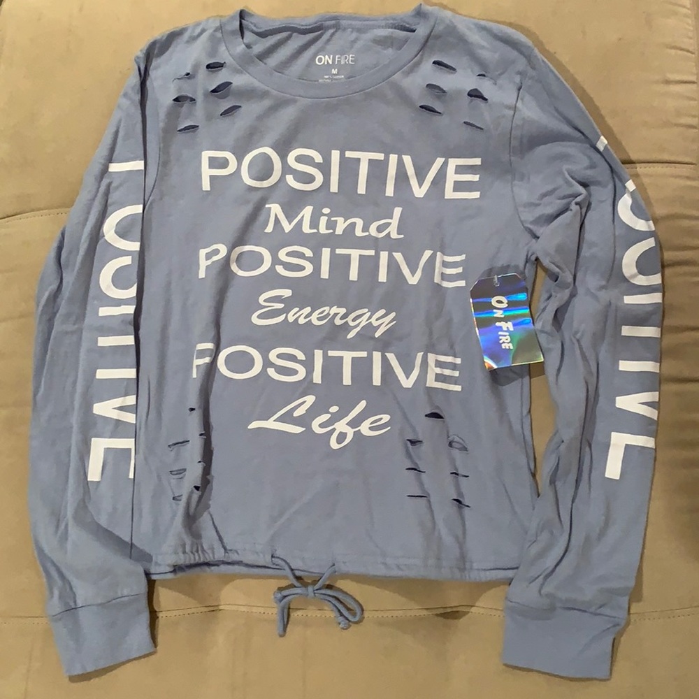 On Fire long sleeve tee “Positive Mind…” - Picture 5 of 7